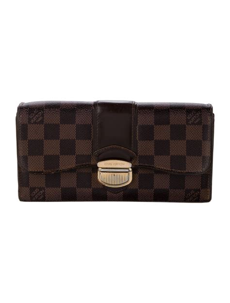 Damier Ebene Pattern Coated Canvas Sistina Wallet 